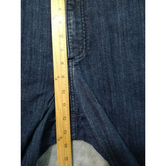 NYDJ Jeans Womens 16 Blue Denim Billie Mini Boot Cut Dark Wash Flap Pockets - Picture 4 of 11